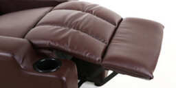 More4Homes Studio Leather Recliner W Drink Holders Armchair Sofa Chair Cinema Gaming (Brown) - thumbnail 7