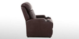 More4Homes Studio Leather Recliner W Drink Holders Armchair Sofa Chair Cinema Gaming (Brown) - thumbnail 5