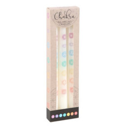 Set Of 3 Chakra Balancing Taper Candles For Home & Decor - thumbnail 1