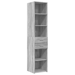 Berkfield Highboard Grey Sonoma 40X42.5X185 Cm Engineered Wood - thumbnail 2