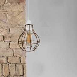 2 Pack Of Metal Wire Cage Ceiling Light Shade Easy Fit Lamp Shade, Ceiling Hanging Indoor Pendant Light Lampshade - thumbnail 2
