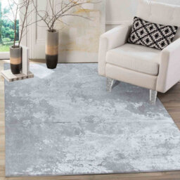 Smart Living Modern Soft Carved Area Rug, Living Room Carpet, Kitchen Floor, Bedroom Soft Rugs 80Cmx150Cm - Serenity (271 Grey) - thumbnail 1