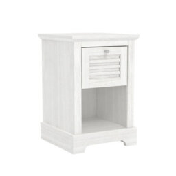 Salcombe 1 Drawer Lamp Table White - thumbnail 3