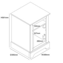 Salcombe 1 Drawer Lamp Table White - thumbnail 7