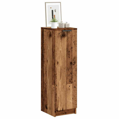 Vidaxl Shoe Cabinet Old Wood 29.5X35X100.5 Cm Engineered Wood - image 1
