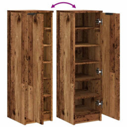 Vidaxl Shoe Cabinet Old Wood 29.5X35X100.5 Cm Engineered Wood - thumbnail 7
