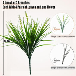 Amorly 24Pcs Uv Resistant No Fade Outdoor Artificial Plants  Flowers,fake Lavender Flowers Indoor  Outdoor Decor For Planter Front Porch - thumbnail 4