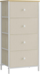 Songmics Chest Of Drawers Bedroom, Drawer Storage Unit, Dresser With 4 Fabric Drawers, Camel Yellow And Cream White - thumbnail 8