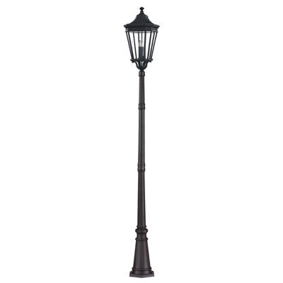 Stylish Outdoor Ip44 3-Bulb Led Lamp Post Light In Black For Gardens And Patios