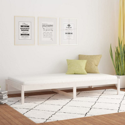 Walplus Day Bed Without Mattress White 90X200 Cm Solid Wood Pine - image 1