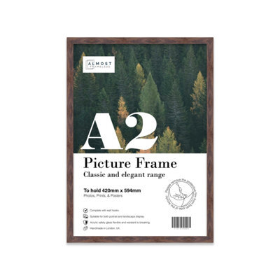 A2 Walnut Picture Frame Fits A2 (42 X 59.4Cm - 16.5 X 23.4In) Poster, Photo, Artwork, Or Print. - image 1