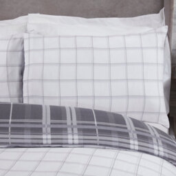 Smart Living Luxury Tartan Check Duvet Cover With Pillowcases - thumbnail 6