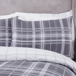 Smart Living Luxury Tartan Check Duvet Cover With Pillowcases - thumbnail 3