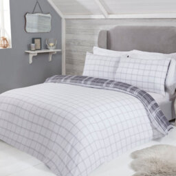 Smart Living Luxury Tartan Check Duvet Cover With Pillowcases - thumbnail 2