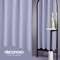 Deconovo Eyelet Blackout Curtains, Foil Printed Diamond Noise Reduction Curtains, W46 X L54 Inch, Light Pruple, Two Panels - thumbnail 4