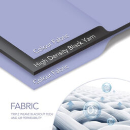 Deconovo Eyelet Blackout Curtains, Foil Printed Diamond Noise Reduction Curtains, W46 X L54 Inch, Light Pruple, Two Panels - thumbnail 6