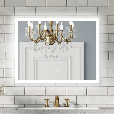 Probaty Bathrooms Led Mirror Backlit Illuminated With Anti-Fog,8X600Cm Rectangular,touch Switch,wall Frameless Vanity Mirror - image 1