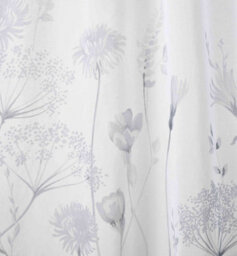 Catherine Lansfield Meadowsweet Floral 55X54 Inch Tab Top Voile Curtain Panel White - thumbnail 3