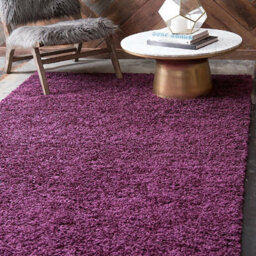 "Bravich Aubergine Thick Shaggy Rug - California - 160X230Cm (5'4""x7'8"")" - thumbnail 1