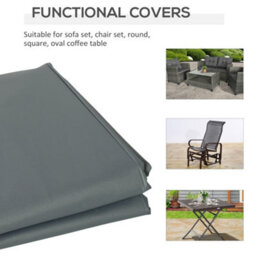 Outsunny 190X72X76Cm Rectangular Patio Furniture Cover For Chairs 600D Oxford - thumbnail 6