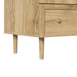 Abrihome Elegant Wardrobe With Fabric Doors & Drawer, Wood-Look Clothes Cabinet With Sturdy Wooden Legs - thumbnail 8