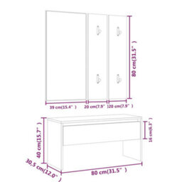 Walplus Hallway Furniture Set Sonoma Oak Engineered Wood - thumbnail 8