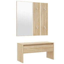 Walplus Hallway Furniture Set Sonoma Oak Engineered Wood - thumbnail 6