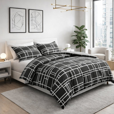 Lazzaro Double Duvet Set Premium Brushed Microfiber Duvet Cover Double Ultrasoft Hypoallergenic With Zipper Closure - image 1