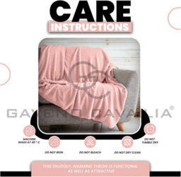 Gc Gaveno Cavailia Fluffy Pop Throw 150X200Cm Blush Pink Lightweight Honeycomb Blanket For Bed Settee Throws For Sofas Couch Chair - thumbnail 4