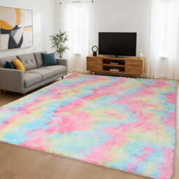 Aspire Homeware Non Slip Rainbow Shaggy Rug Soft Fluffy Washable, Living Room And Dining Room Rug, (L)230Cm X (W)160Cm - thumbnail 6