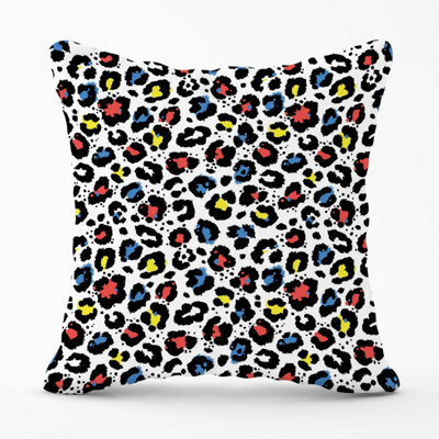 Warren Reed Designer Coloured Leopard Print Outdoor Cushion 45Cm X 45Cm - image 1