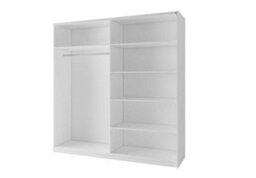 Arte Oak Sonoma Mirrored Wardrobe W201Cm - Space-Saving Storage With Modern Woodgrain Design - thumbnail 2