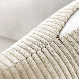 Ameha Cream Stripe Velvet Cushion Set, 18X18 Inch, Includes 4 Filled Cushions & 4 Covers, Breathable & Hypoallergenic - thumbnail 7