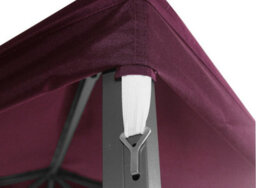 Sundaze 2-Tier Garden Gazebo Top Cover For 3X3M Replacement Canopy Roof Wine Red - thumbnail 4