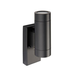 Luminosa Lighting Luminosa Palin Outdoor Up Down Wall Lamp Matt Black Paint & Clear Glass Ip44 - thumbnail 4