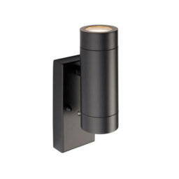 Luminosa Lighting Luminosa Palin Outdoor Up Down Wall Lamp Matt Black Paint & Clear Glass Ip44 - thumbnail 3