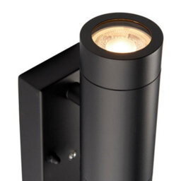 Luminosa Lighting Luminosa Palin Outdoor Up Down Wall Lamp Matt Black Paint & Clear Glass Ip44 - thumbnail 5