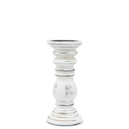 Serenityy Classic Candle Stand Whitewash Small - Mango Wood, Distressed Finish, 23 X 10 Cm - thumbnail 5