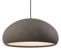 Luminosa Lighting Luminosa Costa 1 Light Dome Ceiling Pendant Rough Sand Concrete, E27