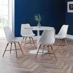 Oakham Rosedale Elegant White Seat & Oak Legs Dining Chairs - Set Of 2 - thumbnail 5