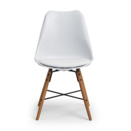 Oakham Rosedale Elegant White Seat & Oak Legs Dining Chairs - Set Of 2 - thumbnail 3