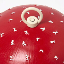 Homescapes Tall Red Mushroom Hanging Bird Feeder - thumbnail 5