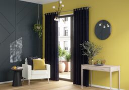 GoodHome Ruvor Navy Plain Woven Lined Eyelet Curtain (W)167Cm (L)228Cm, Pair - thumbnail 7
