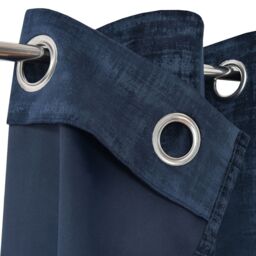 GoodHome Ruvor Navy Plain Woven Lined Eyelet Curtain (W)167Cm (L)228Cm, Pair - thumbnail 3