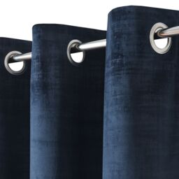 GoodHome Ruvor Navy Plain Woven Lined Eyelet Curtain (W)167Cm (L)228Cm, Pair - thumbnail 4