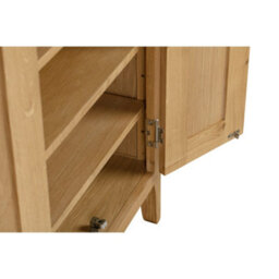 Oakham Premium Strathmore Shoe Cupboard In Oak - thumbnail 4