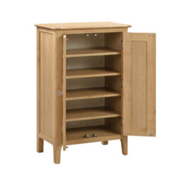 Oakham Premium Strathmore Shoe Cupboard In Oak - thumbnail 2