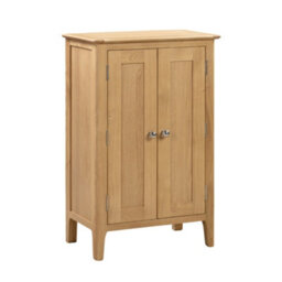 Oakham Premium Strathmore Shoe Cupboard In Oak - thumbnail 1