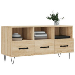 Berkfield Sturdy Tv Cabinet Sonoma Oak 102X36X50 Cm Engineered Wood - thumbnail 3