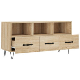 Berkfield Sturdy Tv Cabinet Sonoma Oak 102X36X50 Cm Engineered Wood - thumbnail 6